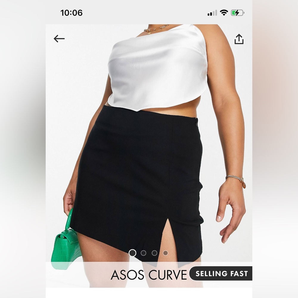 Black ASOS Curve Mini Skirt